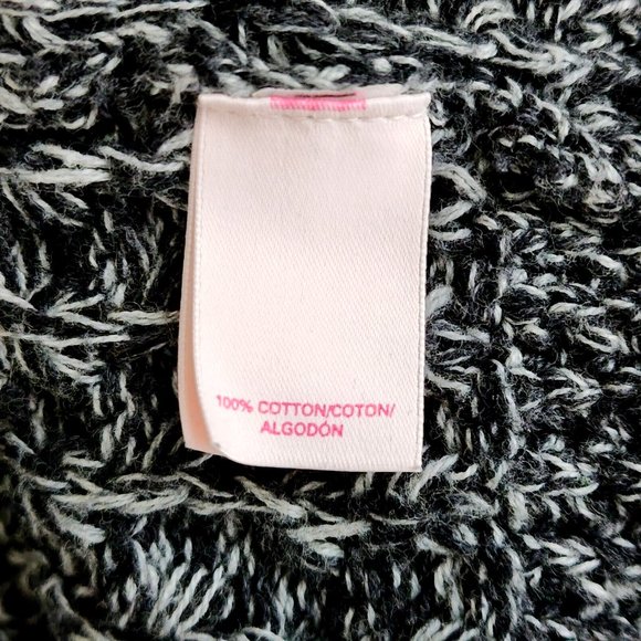 Victoria's Secret Black Gray Loose Weave Marled Sweater Pullover - Picture 5 of 6